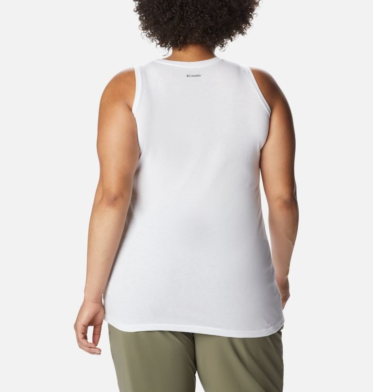 Women's Columbia Bluff Mesa Tanks White | Plus Size CA-U1A38